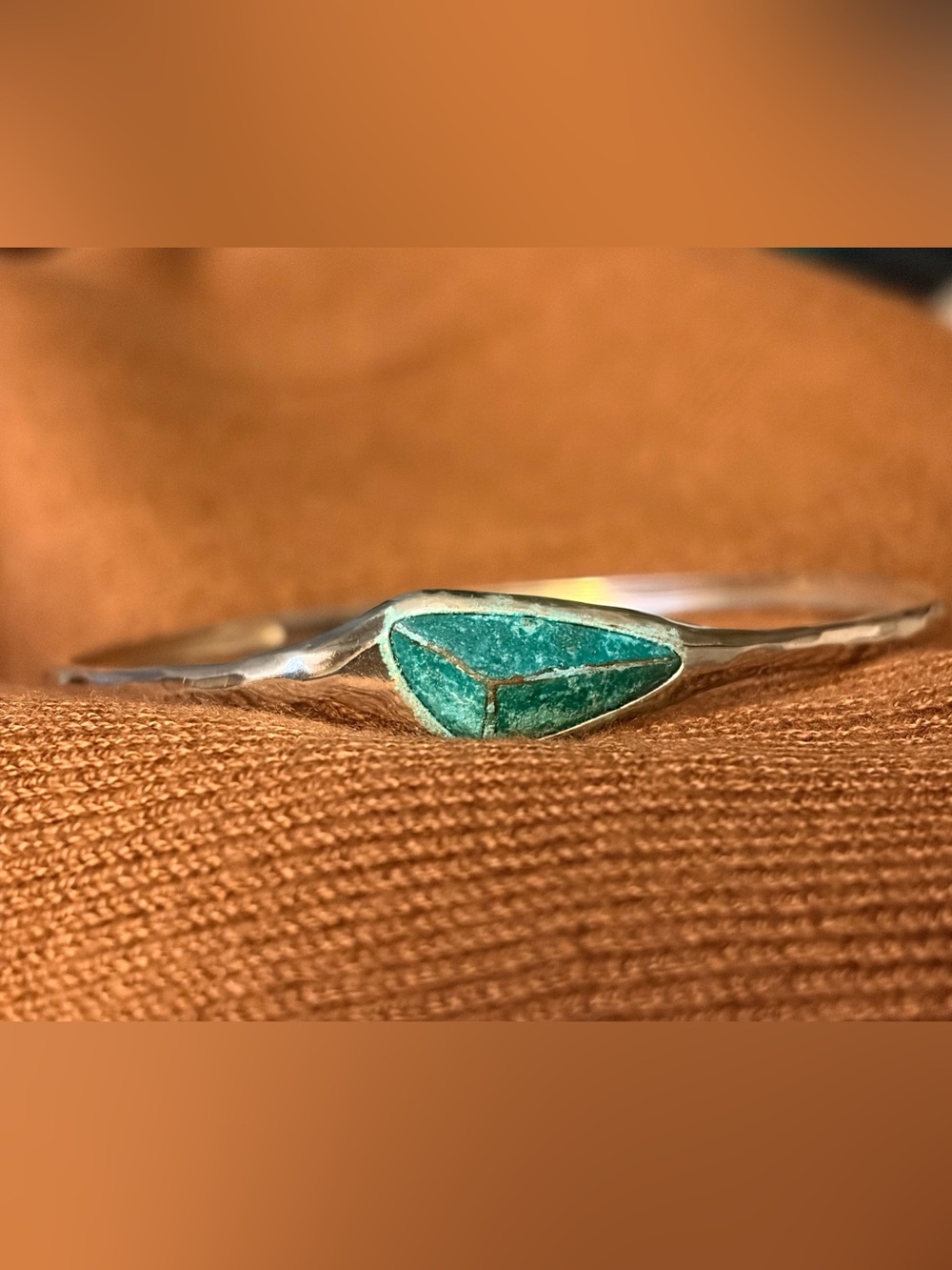 * New Silpada Sterling Silver Encore Patina Brass Inlay Bangle Bracelet B3012 *